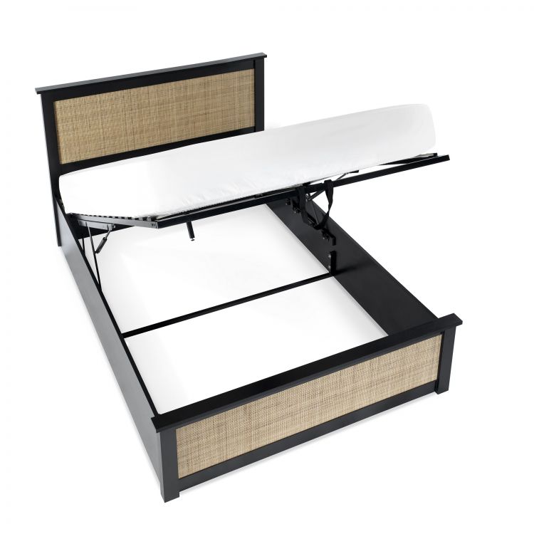 Julian Bowen Padstow Ottoman Bed Black Open-Better Bed Company