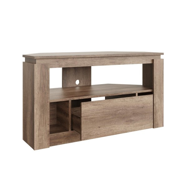 GFW Canyon Oak Corner TV Unit Drawer Open-Better Bed Company