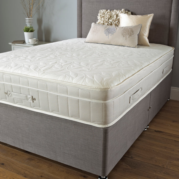 Myer Adams Royal Comfort Backcare Memory 1500 Divan Bed Close Up-Better Bed Company