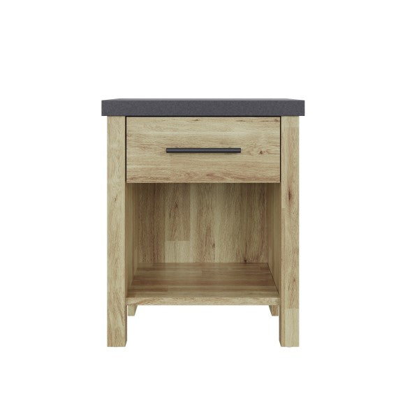 GFW Cascina 1 Drawer Bedside Table From Front-Better Bed Company