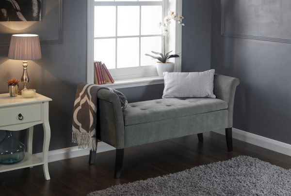 GFW Balmoral Window Seat Grey Chenille-Better Bed Company