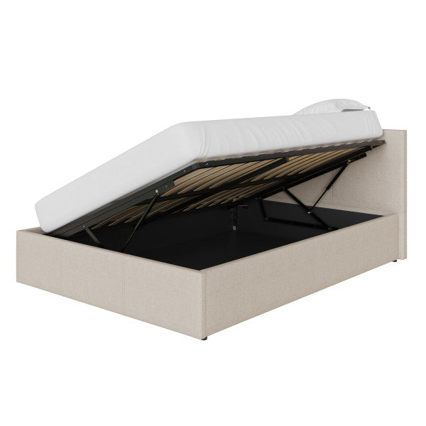 GFW Side Lift Natural Fabric Ottoman Bed