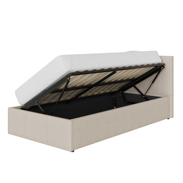 GFW Side Lift Natural Fabric Ottoman Bed