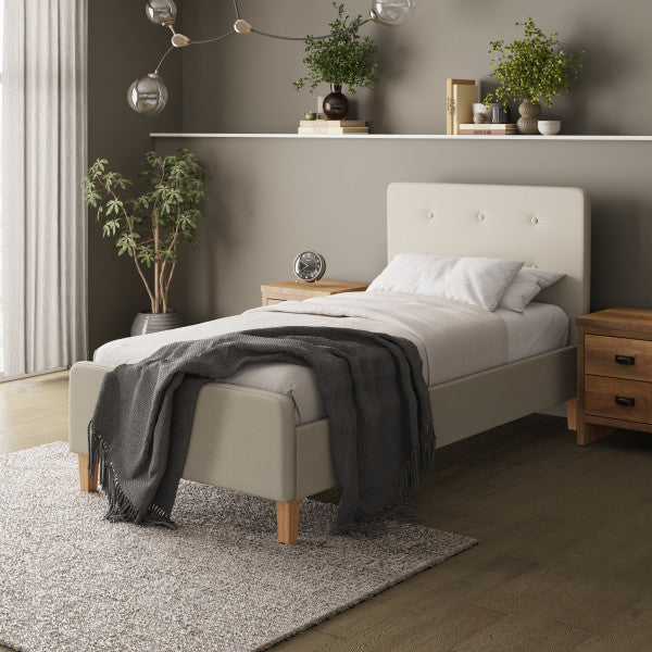 GFW Ashbourne Ottoman Bed Natural Single From Front-Better Bed Company