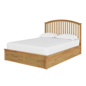 GFW Madrid Ottoman Bed Oak Double-Better Bed Company