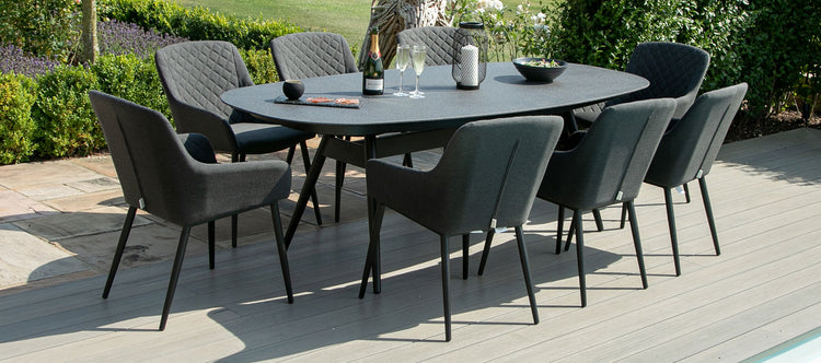 Maze Zest 8 Seat Oval Dining Set