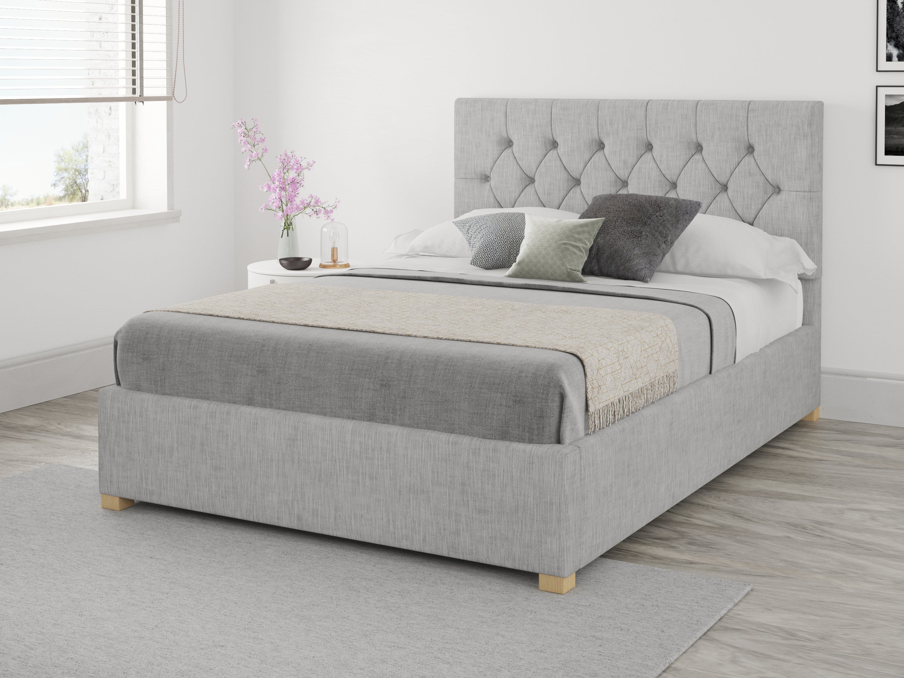 Better Finchen Storm Grey Ottoman Bed - FREE DELIVERY