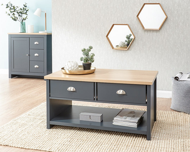 GFW Lancaster 2 Drawer Coffee Table