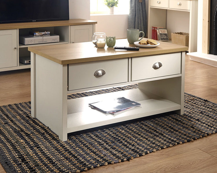 GFW Lancaster 2 Drawer Coffee Table