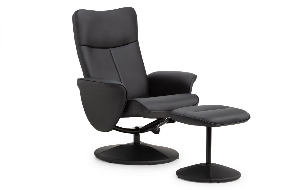 Julian Bowen Lugano Recliner And Stool From Side-Better Bed Company 