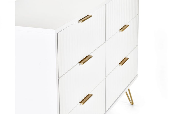 Julian Bowen Murano 6 Drawer Chest - Matte White