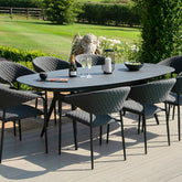 Maze Rattan Pebble 8 Seat Oval Dining Set