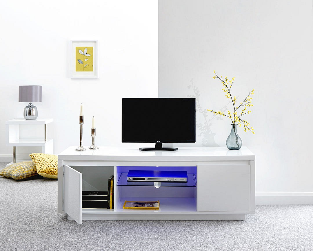 GFW Polar High Gloss LED Large TV Unit